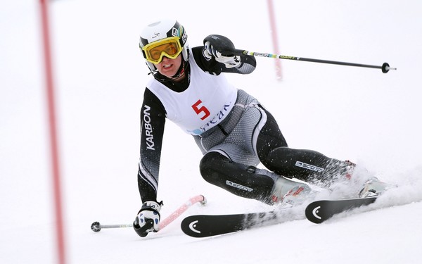 Sarah Jarvis (NZL) places 4th in the ANC Slalom Women's FIS race at Coronet
